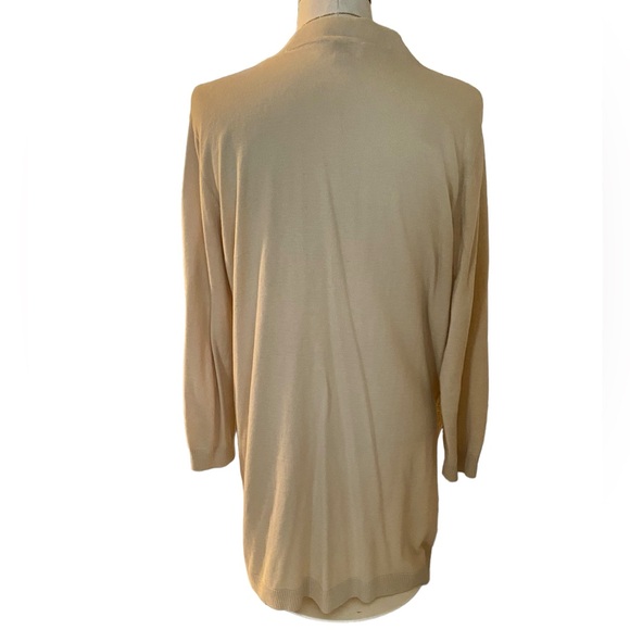 LOFT LIGHTWEIGHT BEIGE CARDIGAN SIZE LARGE GREAT LAYERING PIECE EUC - Picture 3 of 10